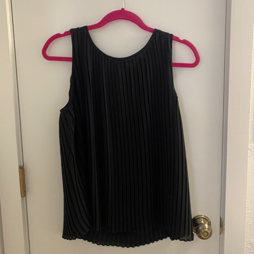 Pleated Black Blouse